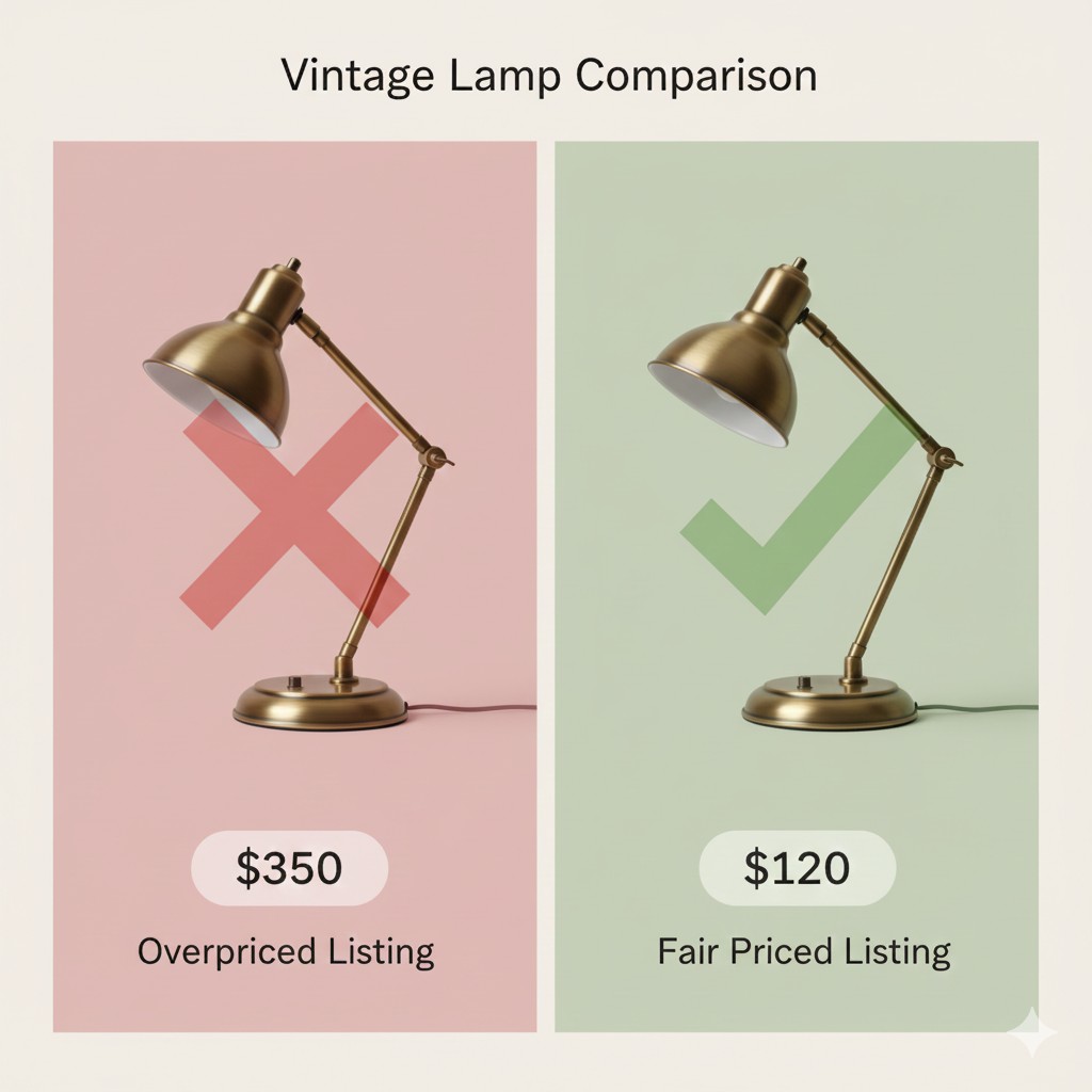 Comparing overpriced vs fair priced listings